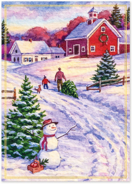 Snowy Farm Holiday Boxed Cards