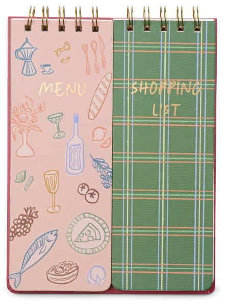 Menu Planner and Shopping List Double Notepad - Exclusive
