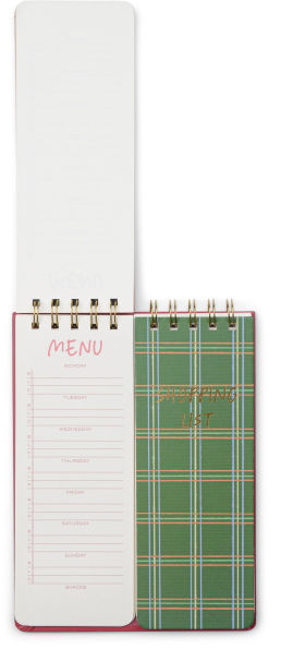 Menu Planner and Shopping List Double Notepad - Exclusive