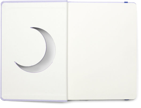 2025-2026 Die-cut Moon Lavender Bookcloth Cover Weekly Planner