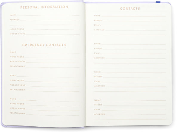 2025-2026 Die-cut Moon Lavender Bookcloth Cover Weekly Planner