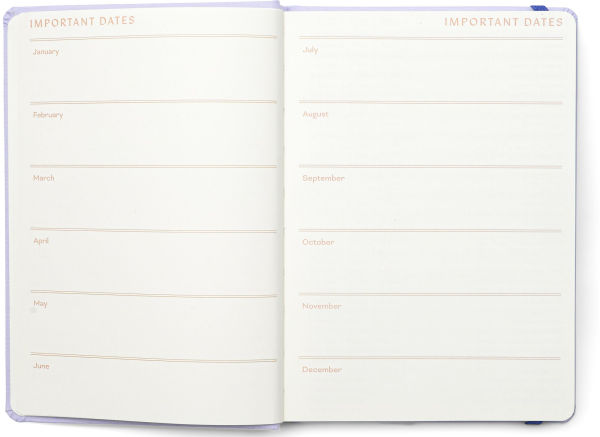 2025-2026 Die-cut Moon Lavender Bookcloth Cover Weekly Planner