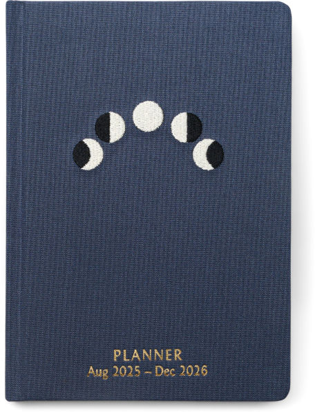2025-2026 A Dopo Moon Phases Embroidered Hardcover Weekly Planner
