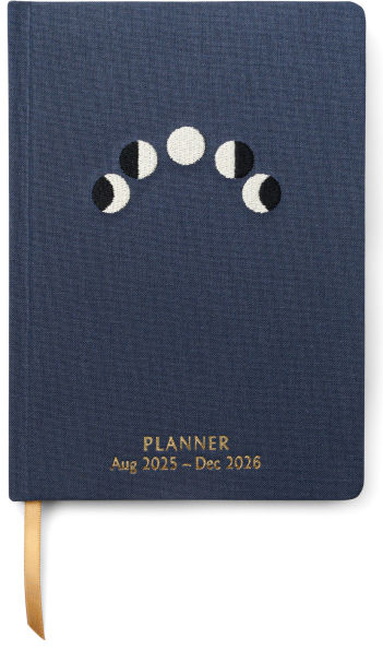 2025-2026 A Dopo Moon Phases Embroidered Hardcover Weekly Planner