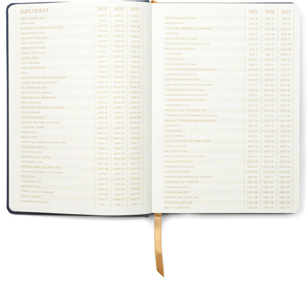 2025-2026 A Dopo Moon Phases Embroidered Hardcover Weekly Planner