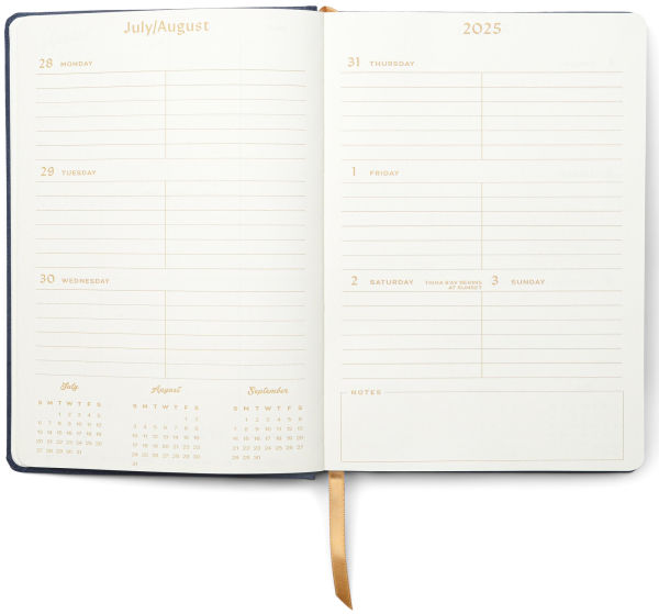 2025-2026 A Dopo Moon Phases Embroidered Hardcover Weekly Planner