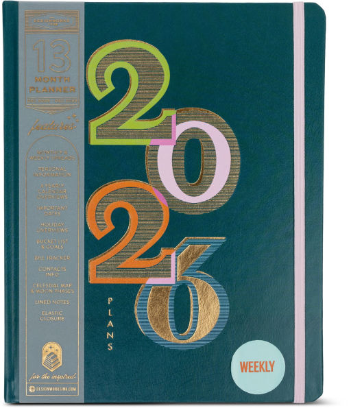 2026 Weekly Desk Planner Colorful Text