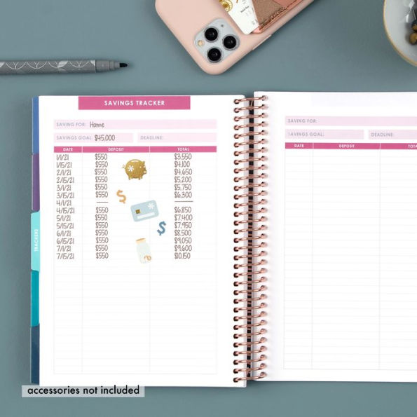 Prompted Budget Planner, Silver/Coiled