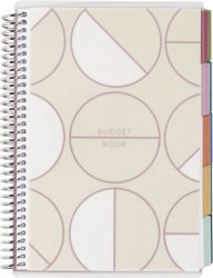 A5 Budget Planner by Erin Condren, Silver/Coiled Circle Geometric