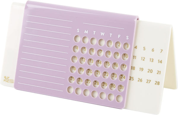 Acrylic Perpetual Calendar - Lilac