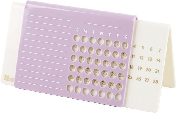 Acrylic Perpetual Calendar - Lilac