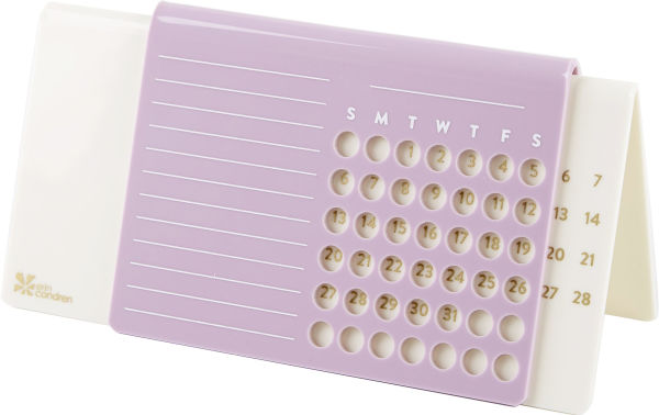 Acrylic Perpetual Calendar - Lilac