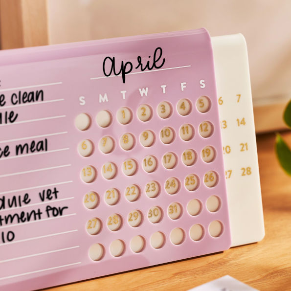 Acrylic Perpetual Calendar - Lilac