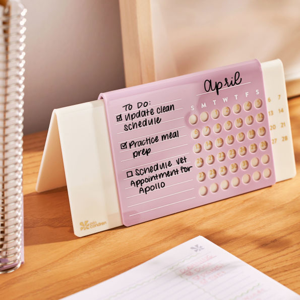 Acrylic Perpetual Calendar - Lilac