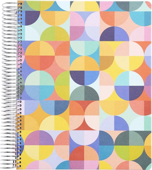 Undated Teacher Lesson Planner Abstract Circles