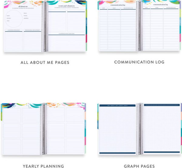 Undated Teacher Lesson Planner Abstract Circles