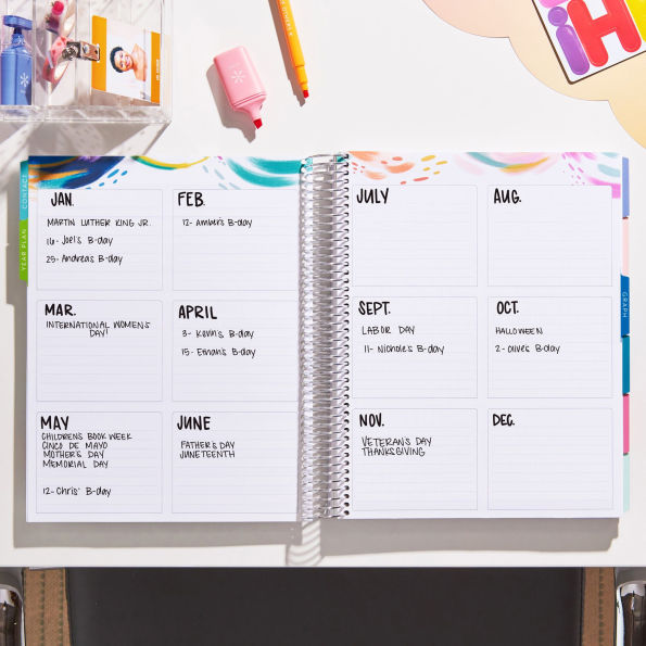 Undated Teacher Lesson Planner Prisma Stripes