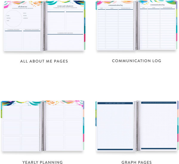 Undated Teacher Lesson Planner Prisma Stripes