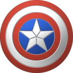 Alternative view 1 of PopSocket Enamel Domed-Captain America Shield