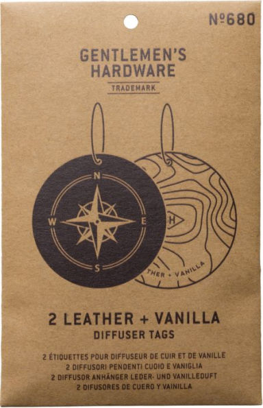 Leather & Vanilla Air Fresheners - Compass Design