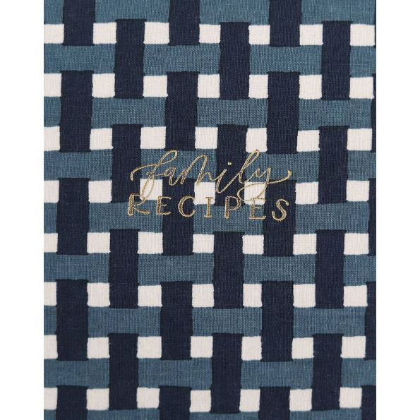 Navy Gingham Heirloom Recipe Book