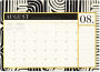 2025 Black And White Desk Blotter