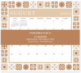 Alternative view 1 of 2024-2025 Paper Source Neutral Monthly Magnetic Calendar