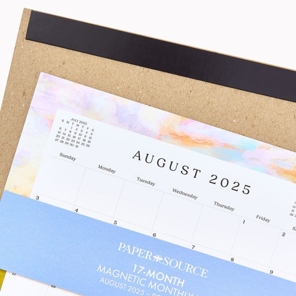 2025-2026 Paper Source Landscapes Monthly Magnetic Calendar