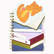Title: 2026 Paper Source Sleepy Book Cat Die Cut 12M Planner - Exclusive