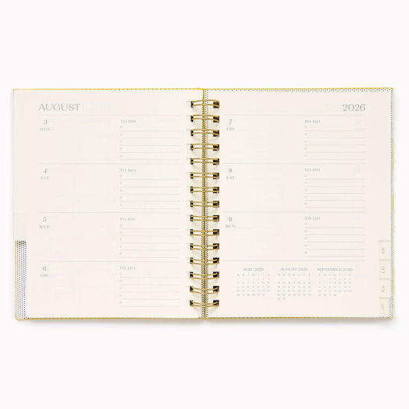 2026 Paper Source Yellow Chicago Ave Medium Weekly Spiral 12M Planner - Exclusive