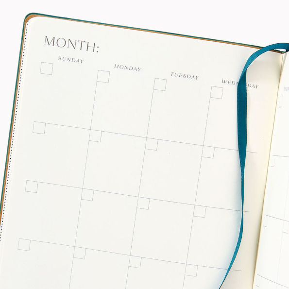 Teal Paper Wasp LG Undated Planner