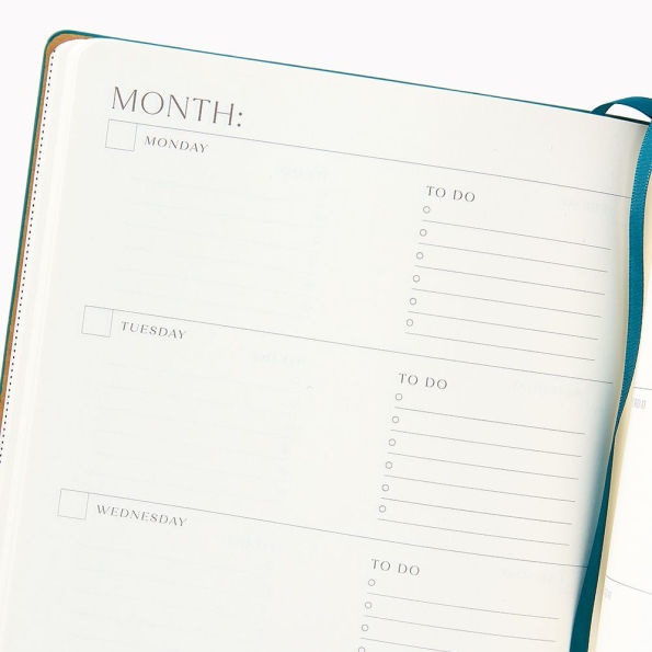 Teal Paper Wasp LG Undated Planner