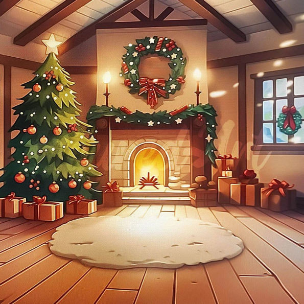 Cozy Holiday 10x10 Framed Diamond Art Kit