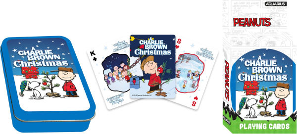 Charlie Brown Christmas Premium Playing Cards in a Tin