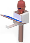 Alternative view 3 of Tzumi PopSolo Wireless Bluetooth Karaoke Microphone - Rose Gold