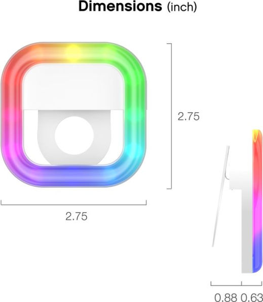 RGB Selfie Halo Light - Square