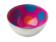 Title: MoMo Panache 807278 Condi Bowls Silver with Hot Pink inner, pair