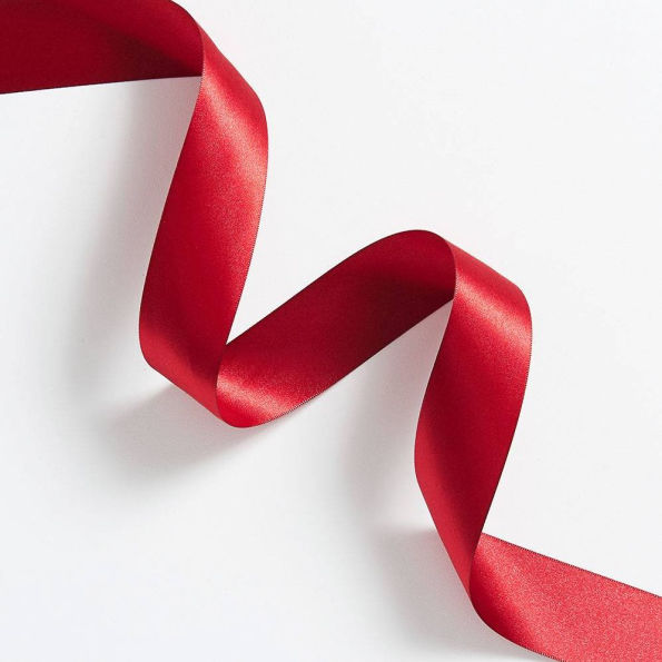 1.5" Wide Red Satin Ribbon