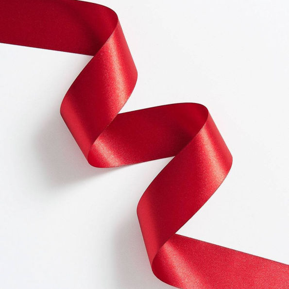 2 Wide Red Satin Ribbon
