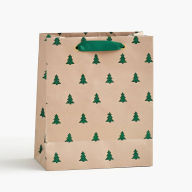 Title: Green Glitter Tree Medium Bag