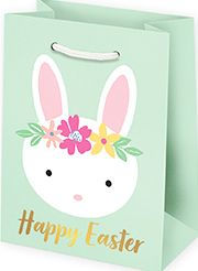 Title: Happy Easter Bunny Heads Medium Bag