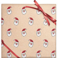 Title: Santa Head Glitter Wrapping Paper