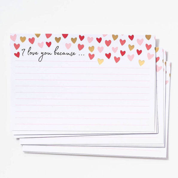 I Love You Because Heart Cards