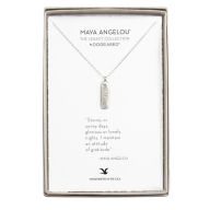 Title: Maya Angelou ''Attitude of Gratitude'' Quote Pendant Necklace, Sterling Silver, 18'', Author: Dogeared Jewels & Gifts