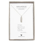 Alternative view 1 of Maya Angelou ''Attitude of Gratitude'' Quote Pendant Necklace, Sterling Silver, 18''