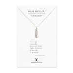 Alternative view 2 of Maya Angelou ''Attitude of Gratitude'' Quote Pendant Necklace, Sterling Silver, 18''