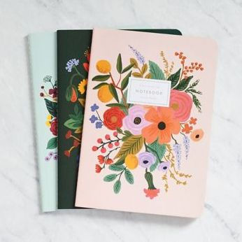 Assorted Set of 3 Garden Party Notebooks