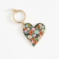 Title: Floral Heart Enamel Keychain