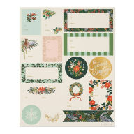Title: Winter Floral Stickers & Labels