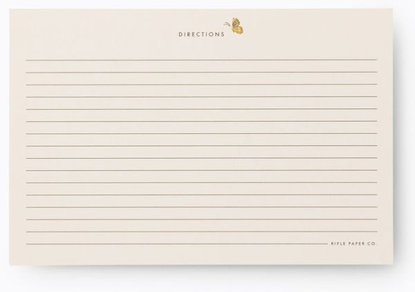 Pack of 12 Mayfair Recipe Cards